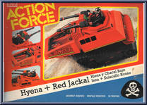 Hyena with Red Jackal from Action Force - Red Shadows Accessories manufactured by Palitoy [Front]