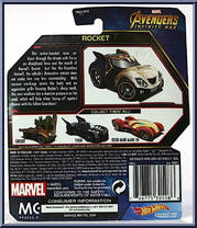 Rocket from Avengers - Infinity War - Hot Wheels manufactured by Mattel [Back]