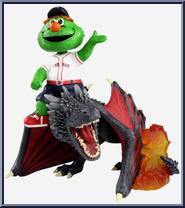 Boston Red Sox Wally The Green Monster (Game Of Thrones Mascot On Fire Dragon) Action Figure