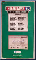 Juan Gonzalez from Baseball Headliners - 1999 Season - XL manufactured by Corinthian [Back]