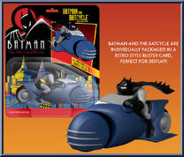 Batman & Batcycle Set from Batman - Animated Series - Series 2 manufactured by Mezco [Loose]