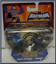 Black Lightning vs. Wildcat from Batman Brave & The Bold - Action League manufactured by Mattel [Front]