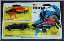 Batcopter / Batmobile / Batboat from Batman - Diecast manufactured by Corgi [Front]