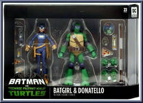 Batgirl & Donatello from Batman vs Teenage Mutant Ninja Turtles - GameStop manufactured by DC Collectibles [Front]