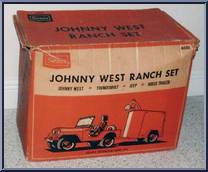 Ranch Set: Johnny, Jeep & Trailer, Thunderbolt from Best of the West - Johnny West - Combos manufactured by Marx [Front]
