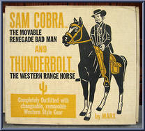 Sam Cobra & Thunderbolt (Black) from Best of the West - Johnny West - Combos manufactured by Marx [Front]
