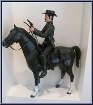 Sam Cobra & Thunderbolt (Black) from Best of the West - Johnny West - Combos manufactured by Marx [Loose]