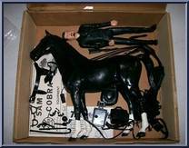 Sam Cobra & Thunderbolt (Black) from Best of the West - Johnny West - Combos manufactured by Marx [Loose]