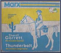 Sheriff Garrett & Thunderbolt (Palomino) from Best of the West - Johnny West - Combos manufactured by Marx [Front]