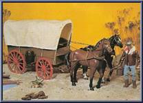 Frontier Wagon (With Horses) from Big Jim - Old West Accessories manufactured by Mattel [Loose]