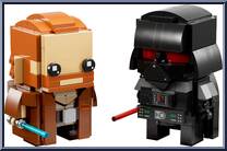 Darth Vader #175 / Obi-Wan Kenobi #174 from BrickHeadz - Star Wars manufactured by Lego [Loose]