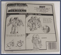 Hoot from Convertors - Avarians manufactured by Select [Back]