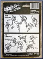 Blue Bruiser #3 from Corps! - Blade Warriors manufactured by Lanard Toys [Back]