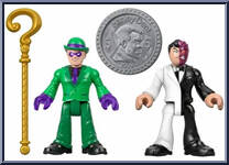Riddler & Two-Face from DC Super Friends - Imaginext manufactured by Fisher-Price [Loose]