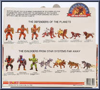 Orion & Weaponmaster vs Zaardoom and Quasar from Defenders of the Planets - Galactic Opponents manufactured by Sparkle [Back]
