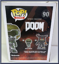 Doom Marine (Green) from Doom - Pop! Vinyl Figures manufactured by Funko [Back]