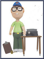 Neil Goldman (Green Shirt) from Family Guy - Series 7 manufactured by Mezco [Loose]