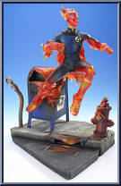 Human Torch (Light-Up) from Fantastic Four - Movie - Series 4 manufactured by Toy Biz [Loose]