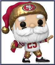 49ers Santa (Throwing) from Football - Holiday Pop! manufactured by Funko [Loose]