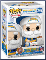 Chargers Santa from Football - Holiday Pop! manufactured by Funko [Front]