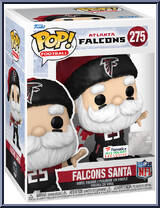 Falcons Santa (Throwing) from Football - Holiday Pop! manufactured by Funko [Front]