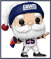 Giants Santa (Throwing) from Football - Holiday Pop! manufactured by Funko [Loose]