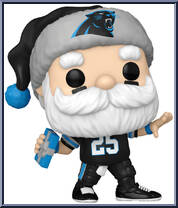 Panthers Santa (Throwing) from Football - Holiday Pop! manufactured by Funko [Loose]
