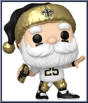 Saints Santa (Throwing) from Football - Holiday Pop! manufactured by Funko [Loose]