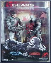 Marcus Fenix vs Locust Drone from Gears of War - 2-Packs manufactured by Neca [Front]