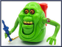 Slimer with Proton Pack from Ghostbusters - The Real - Super Fright Features manufactured by Kenner [Loose]