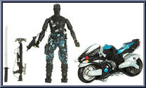 Snake Eyes (with Arashikage Cycle) from G.I. Joe - Rise of Cobra - Exclusives manufactured by Hasbro [Loose]