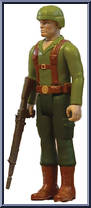 G.I. Joe Trooper (Solid Green Uniform) from G.I. Joe - ReAction Figures manufactured by Super7 [Loose]
