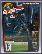 Snake Eyes from G.I. Joe vs. Cobra - 12" Scale manufactured by Hasbro [Back]
