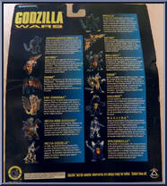Spacegodzilla from Godzilla - Godzilla Wars - Carded Figures manufactured by Trendmasters [Back]