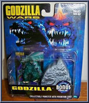 Godzilla with Mountain Case from Godzilla - Godzilla Wars - Hatchlings! manufactured by Trendmasters [Front]