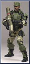 Sgt. Avery Johnson from Halo 3 - Series 5 - Equipment Edition manufactured by McFarlane [Loose]