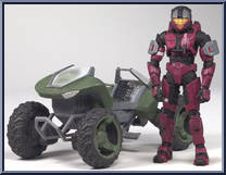 Mongoose (with Spartan CQB Crimson / Steel) from Halo 3 - Series 6 - Vehicles manufactured by McFarlane [Loose]