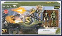 Warthog (with Master Chief & Arbiter) from Halo Infinite - Vehicles manufactured by Jazwares [Front]