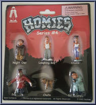 Night Owl / Laughing Boy / Chuca / Scarecrow / Chato / Sir Grampy from Homies - Series  4 manufactured by Homieshop [Front]