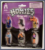 AWB / Devildog / Chino Loco / El Profe / Big Hopper / Mija from Homies - Series  5 manufactured by Homieshop [Front]