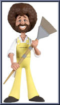 Bob Ross (Overalls / Oversized Fan Brush) Action Figure