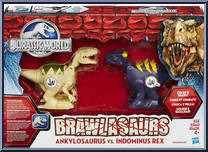 Ankylosaurus vs Indominus Rex from Jurassic World - Brawlasaurs manufactured by Hasbro [Front]