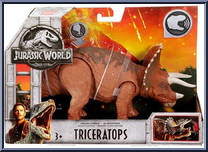 Triceratops from Jurassic World 2 - Roarivores manufactured by Mattel [Front]