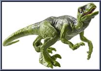 Velociraptor (Green) from Jurassic World 2 - Attack Packs manufactured by Mattel [Loose]