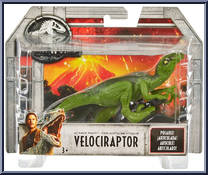 Velociraptor (Green) from Jurassic World 2 - Attack Packs manufactured by Mattel [Front]