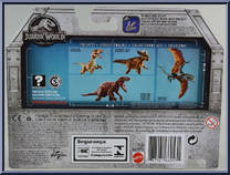 Velociraptor (Orange) from Jurassic World 2 - Attack Packs manufactured by Mattel [Back]