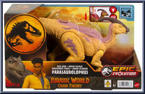 Parasaurolophus from Jurassic World - Epic Evolution - Wild Roar - Chaos Theory manufactured by Mattel [Front]