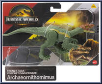 Archaeornithomimus from Jurassic World - Rebirth - Frenzy Pack manufactured by Mattel [Front]
