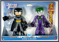 Batman (Black) / Joker from Justice League - Flextreme manufactured by Mattel [Front]