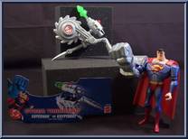 Superman vs. Kryptobot from Justice League - Cyber Trakkers manufactured by Mattel [Loose]